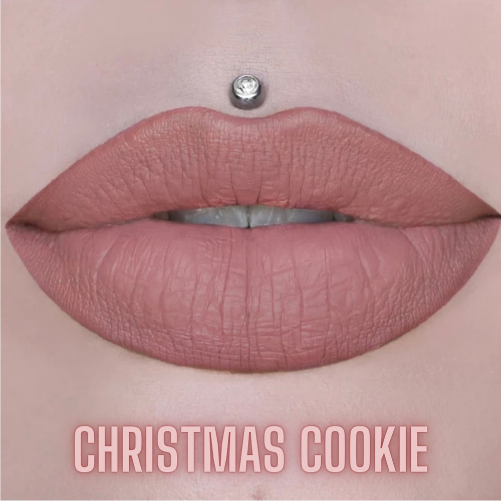 Jeffree Star Christmas Cookie Nude Pink Velour Liquid Lipstick Matte Minimalist